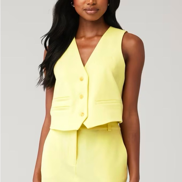 Favorite Daughter The Ellie Vest Limeade Yellow - Picture 3 of 14